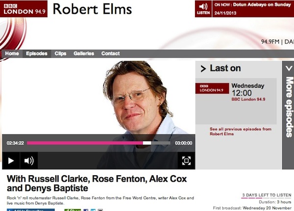 BBC Robert Elms-Denys Baptiste interview